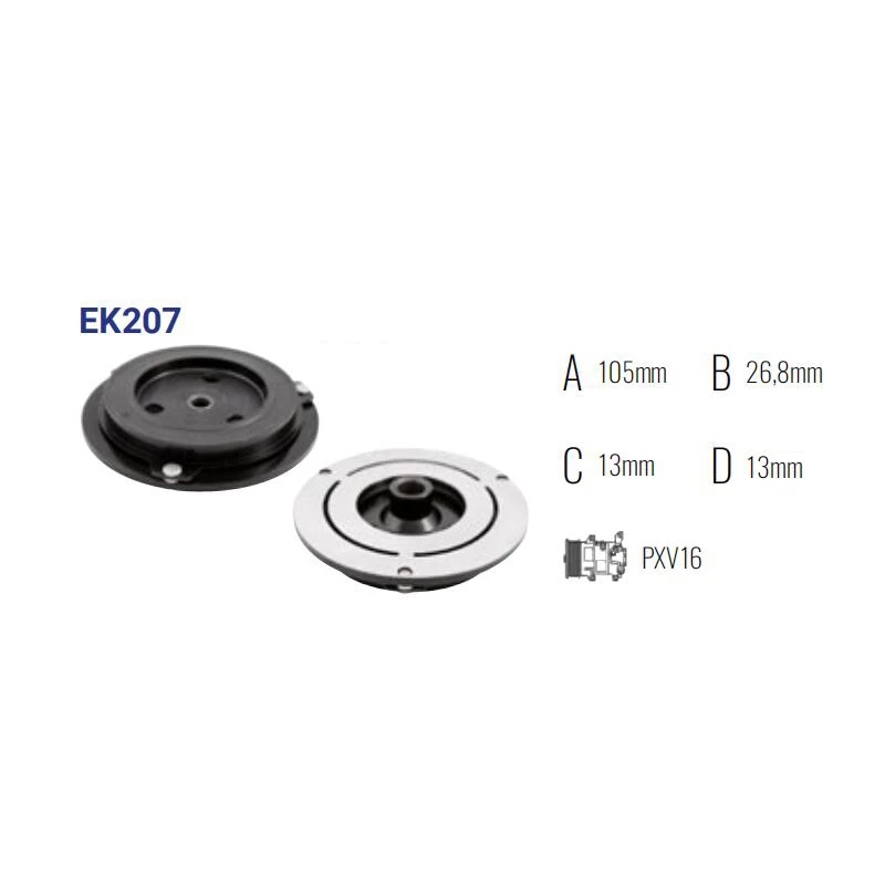 EK207 auto ac compressor CLUTCH HUB SANDEN PXV16 OPEL/SAAB/LANDROVER 24411270 / 6854007 / 93176866 / 6854003 / 9225560