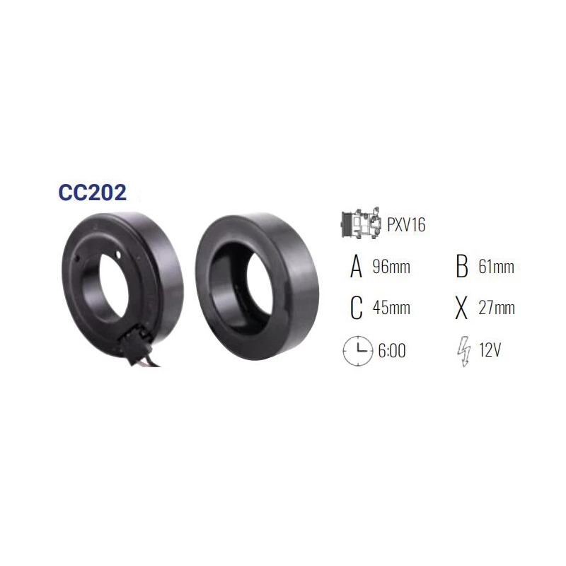 CC202 auto ac compressor clutch coil SANDEN PXV16 for OPEL Vectra SAAB 9-3/9-5 24411270 / 6854007 / 93176866 / 6854003