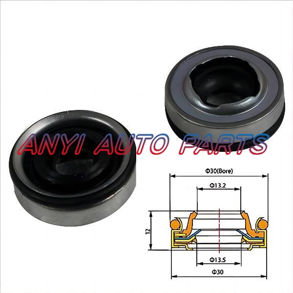 17-0020 Automotive Air Conditioning Compressor Shaft Seal Gasket Oil Stamp Nippon Denso 10P08E 10P08,10P13-15 /SEIKO-SEIKI:SS170PSS/ CHRYSLER:6C17/6C/6CA17/6P 17C R134a