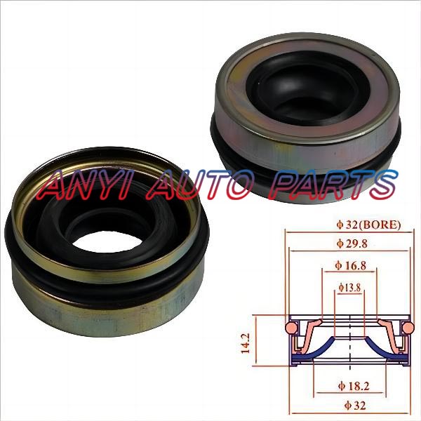 17-0029 Automotive Air Conditioning Compressor Shaft Seal Gasket Oil Stamp Tama TM131 DIESEL KIKI TM31 DKS32