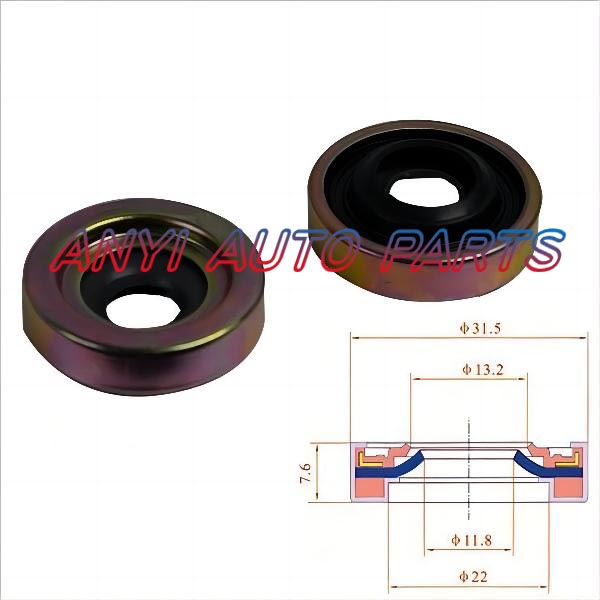 17-0027 Automotive Air Conditioning Compressor Shaft Seal Gasket Oil Stamp GM DA6/HT6/HR6/HR6HE/R4/V5, NIHON NVR14OS DOUBLE lip
