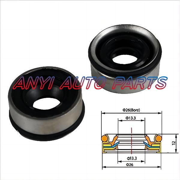 17-0019 Automotive Air Conditioning Compressor Shaft Seal Gasket Oil Stamp Sanden 708 709