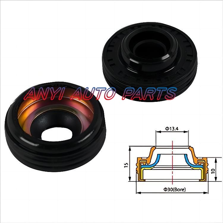 17-0040 Automotive Air Conditioning Compressor Shaft Seal Gasket Oil Stamp DKS:CA11A,DENSO:10PA15/17/20