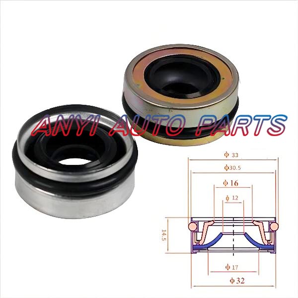 17-0048 Automotive Air Conditioning Compressor Shaft Seal Gasket Oil Stamp TAMA:TM131,DIESEL-KIKI:DKS32