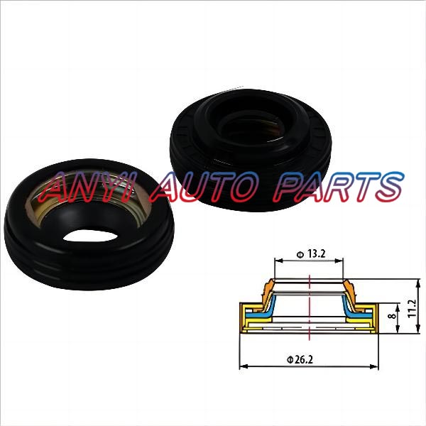 17-0049 Automotive Air Conditioning Compressor Shaft Seal Gasket Oil Stamp SL-7V16