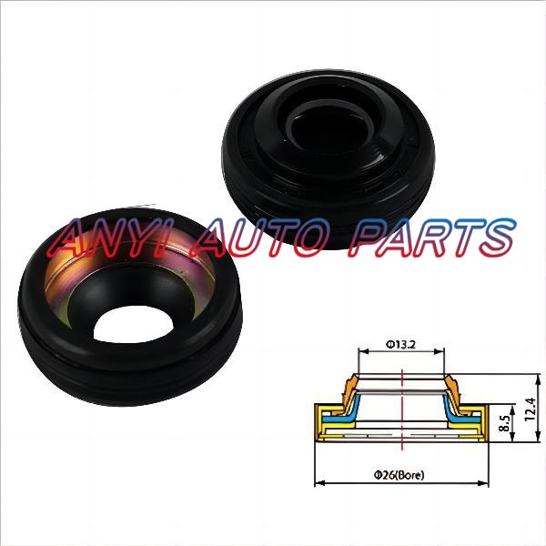 17-0039 Automotive Air Conditioning Compressor Shaft Seal Gasket Oil Stamp DKS-17VS/V7 Mitsubishi Msc90105 Calsonic V7