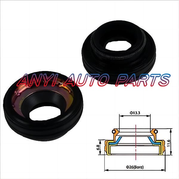 17-0054 Automotive Air Conditioning Compressor Shaft Seal Gasket Oil Stamp JIANSHE SS-96