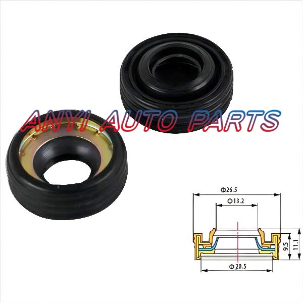 17-0047 Automotive Air Conditioning Compressor Shaft Seal Gasket Oil Stamp MITSUBISI:MSC90C,MSC105C,PANASONIC