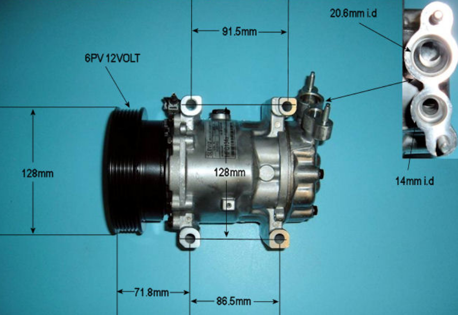COM644 Compressor SD6V12 For RENAULT MEGANE/KANGOO/CLIO/SCENIC/Duster/NISSAN KUBISTAR