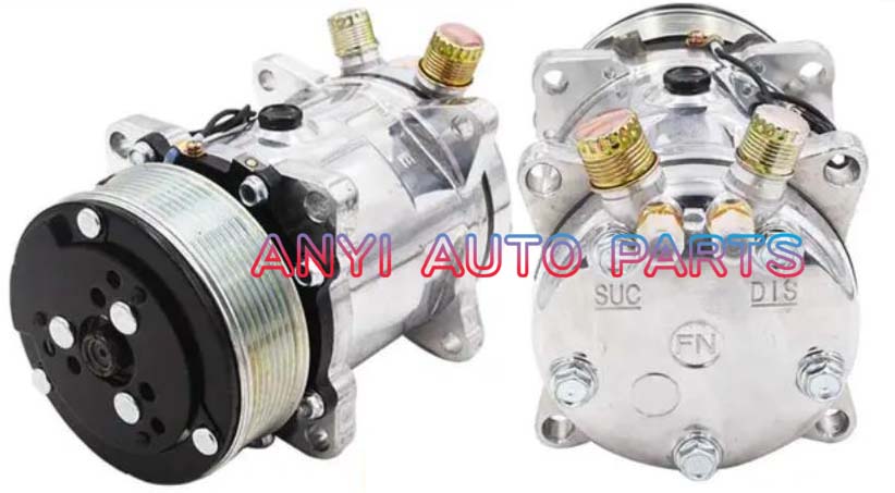 SD007 Compressor Type: 5H14 Pulley DIA: 123mm Number of groove: 8PK Foot Position: 8 EARS Interface: OR Volt: 12V
