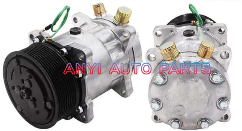 SD043 Compressor Type: 7H15 Pulley DIA: 124mm Number of groove: 10PK Foot Position: 8EARS Interface: OR Volt: 24V