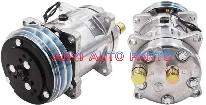 SD006 Compressor Type: 5H14 Pulley DIA: 132mm Number of groove: 2A Foot Position: 8 EARS Interface: OR Volt: 12V