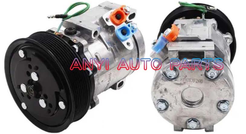 SD013 Compressor Type: 5H replace 15C CAT 330 Pulley DIA: 145mm Number of groove:8PK Foot Position: 4 Through Holes Volt: 24V