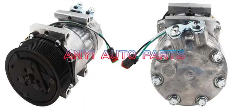 SD053 Compressor Type: 7H15 Pulley DIA: 124mm Number of groove: 10PK Foot Position: 4 Through Holes Interface: Volt: 24V