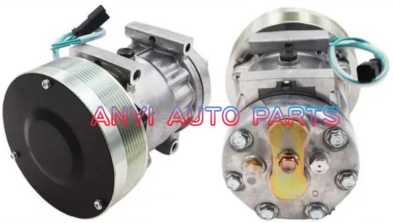SD079 Compressor Type: 7H15 Pulley DIA: 153mm Number of groove: 8PK Foot Position: 4 Through Holes Interface: Volt: 24V