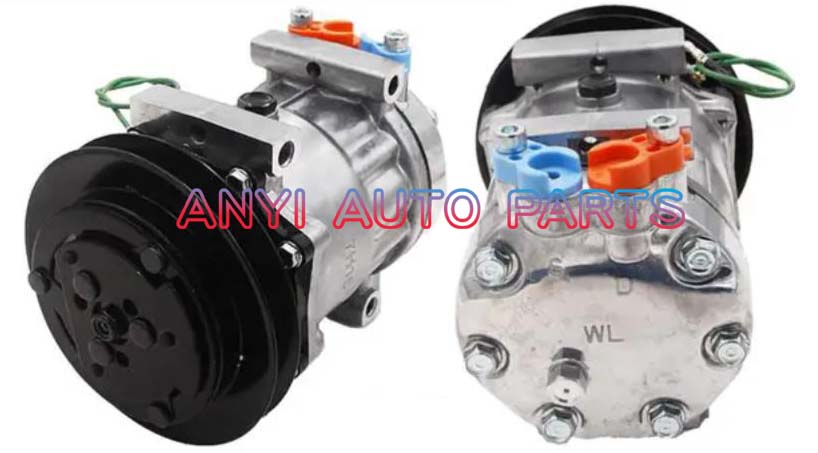 SD065 Compressor Type: 7H15 Pulley DIA: 135mm Number of groove: 8PK Foot Position: 4 Through Holes Interface: Volt: 24V