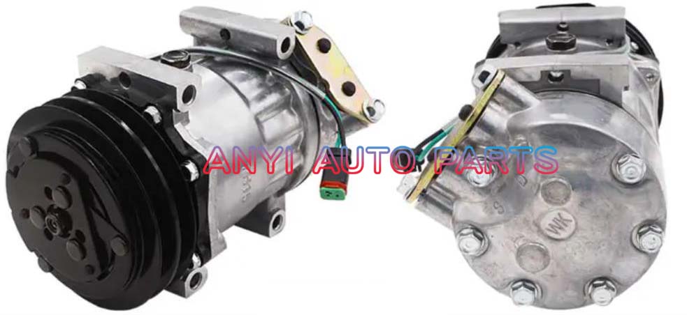 SD049 Compressor Type: 7H15 Pulley DIA: 132mm Number of groove: 2A Foot Position: 4 Through Holes Interface: Volt: 24V