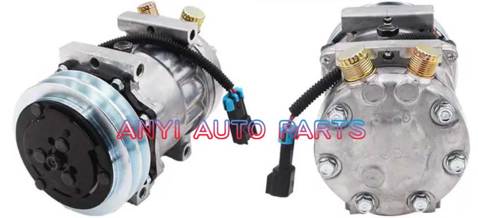 SD036 Compressor Type: 7H15 Pulley DIA: 132mm Number of groove: 2A Foot Position: 4 Through Holes Interface:OR Volt: 12V