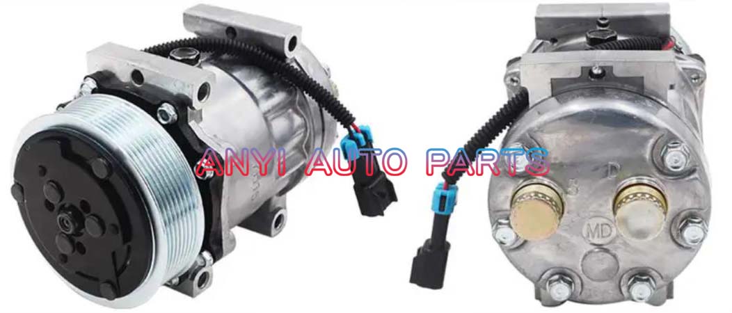 SD086 Compressor Type: 7H15 Pulley DIA: 119mm Number of groove: 8PK Foot Position: 4 Through Holes Interface: Volt: 24V