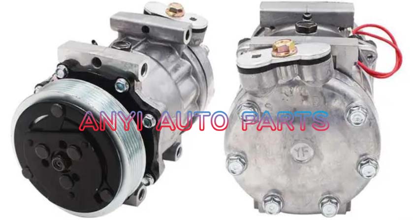 SD080 Compressor Type: 7H15 Pulley DIA: 119mm Number of groove: 6PK Foot Position: 4 Through Holes Interface: Volt: 12V