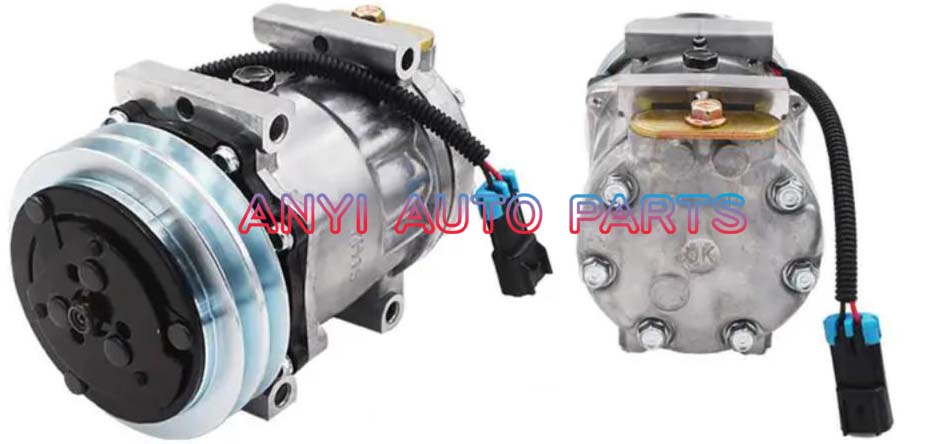 SD083 Compressor Type: 7H15 Pulley DIA: 132mm Number of groove: 2A Foot Position: 4 Through Holes Interface: Volt: 12V